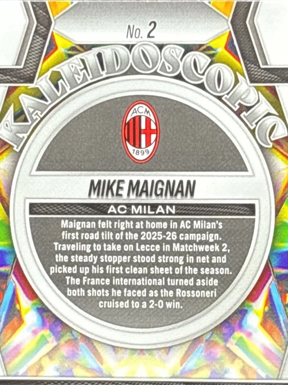 Panini Prizm Mike Maignan Soccer Card - Kaleidoscopic